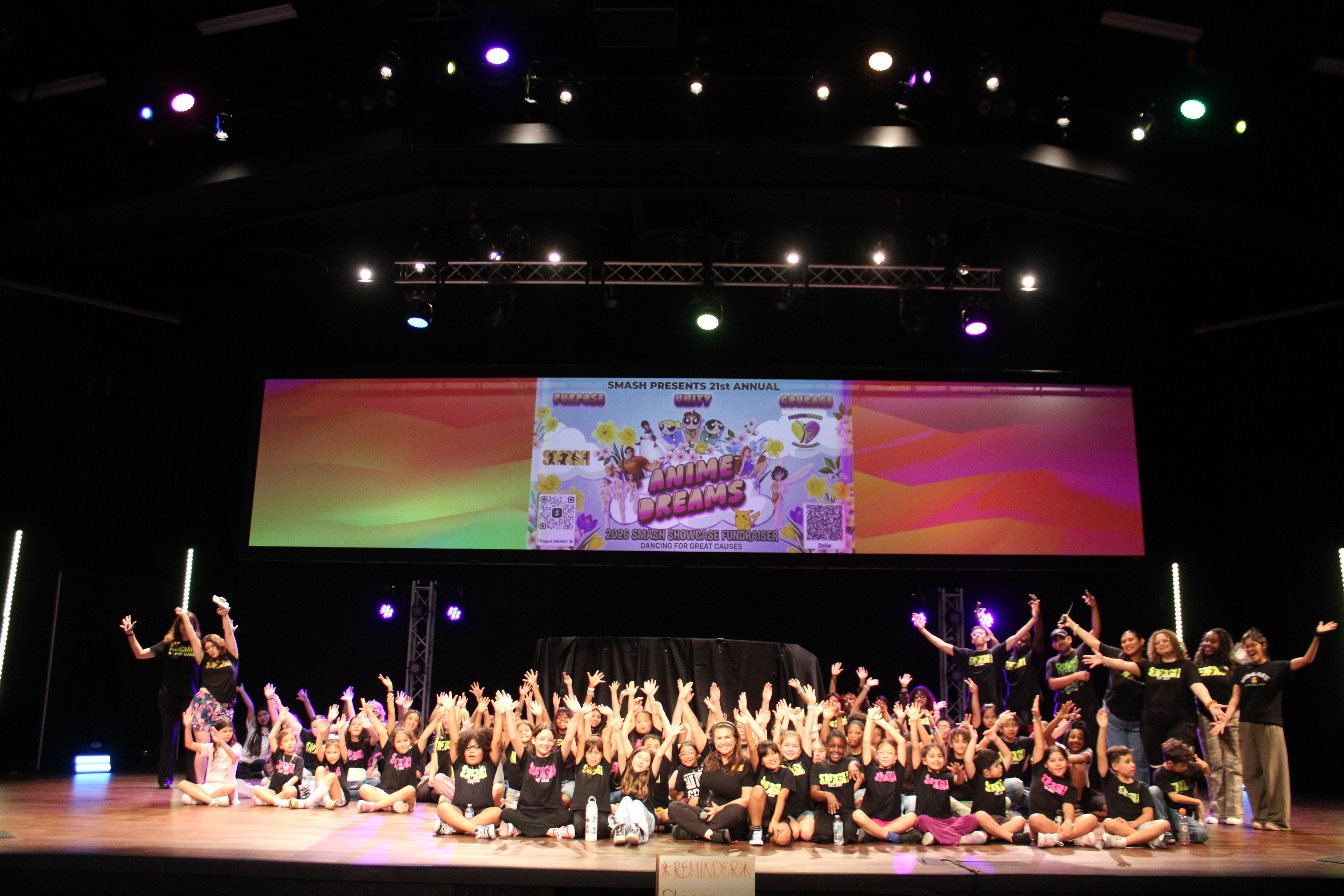 SMASH Dance showcase group on stage