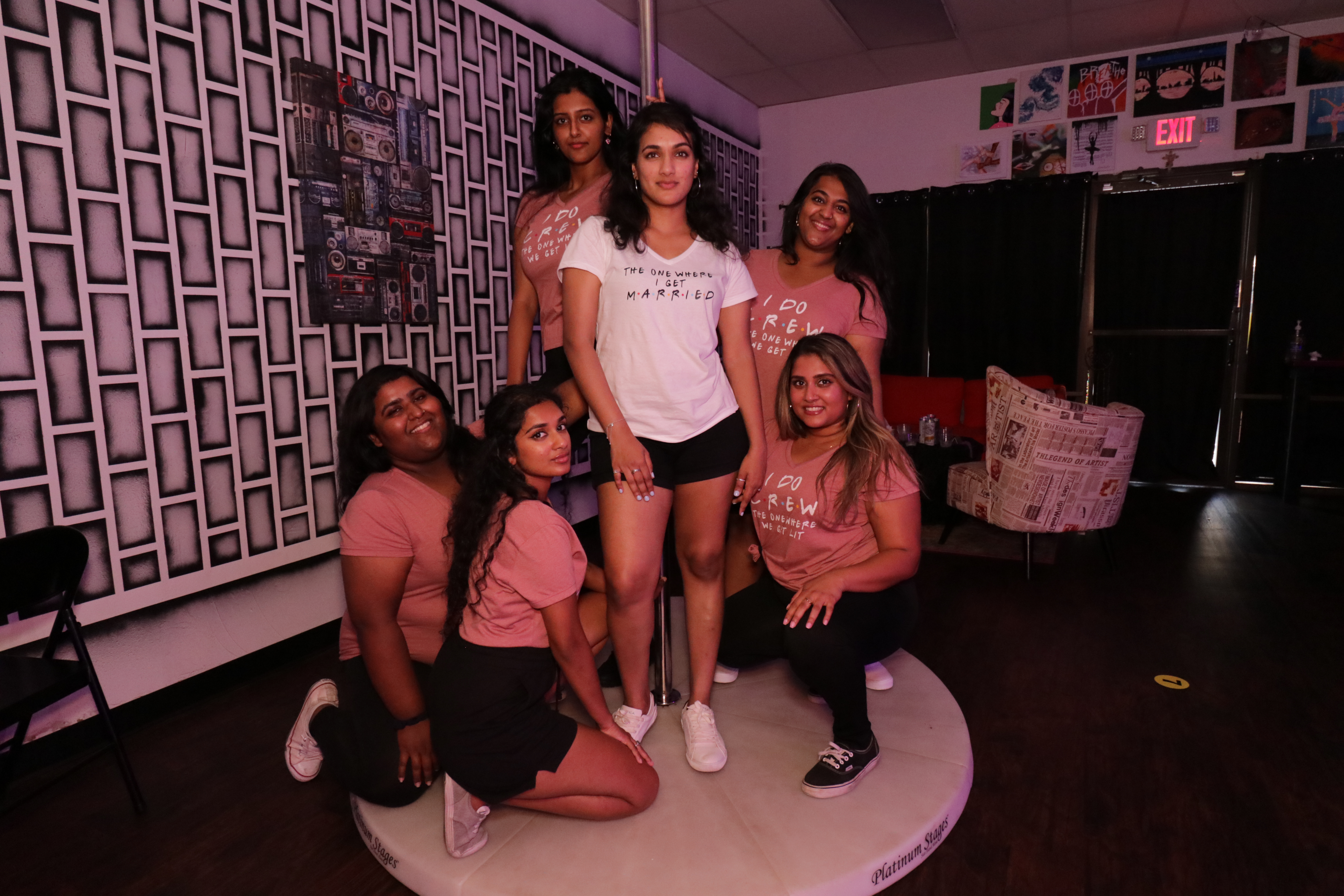 Friends posing together at a SMASH Dance celebration