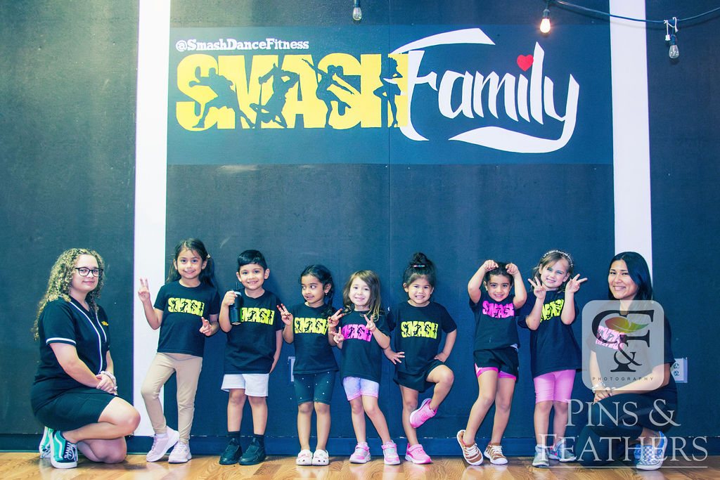 Young Project SMASH group with their instructor